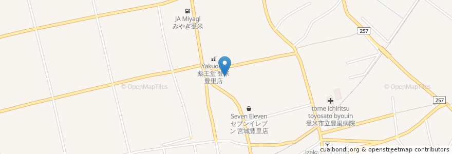 Mapa de ubicacion de 豊里保育園 en 日本, 宮城県, 登米市.