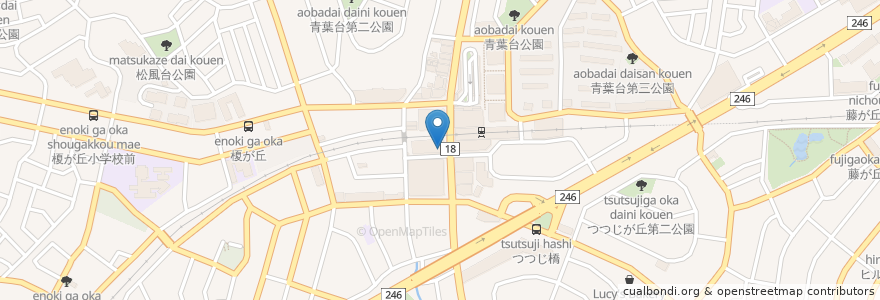 Mapa de ubicacion de サーティワンアイスクリーム en Japonya, 神奈川県, 横浜市, 青葉区.