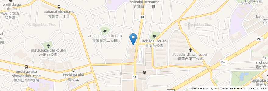 Mapa de ubicacion de 木崎眼科[2F] en Japón, Prefectura De Kanagawa, Yokohama, 青葉区.