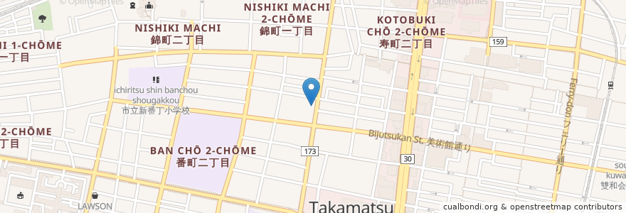 Mapa de ubicacion de ジャンキーノンキー en Jepun, 香川県, 高松市.
