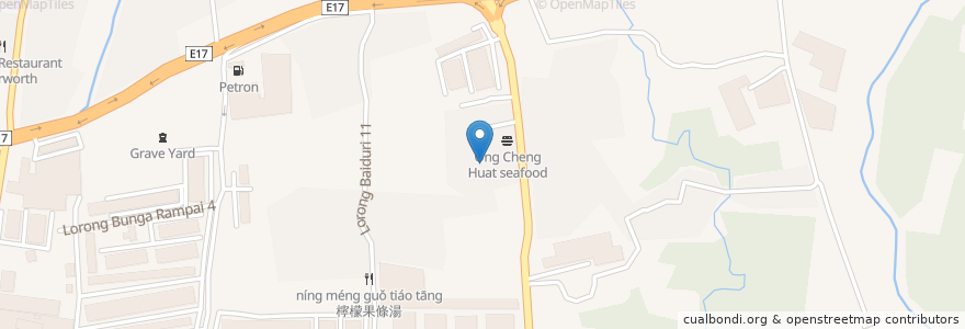 Mapa de ubicacion de Ong Cheng Huat Seafood en Malasia, Penang, Seberang Perai, Seberang Perai Utara.