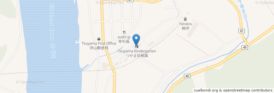Mapa de ubicacion de つやま幼稚園 en Giappone, 宮城県, 登米市.