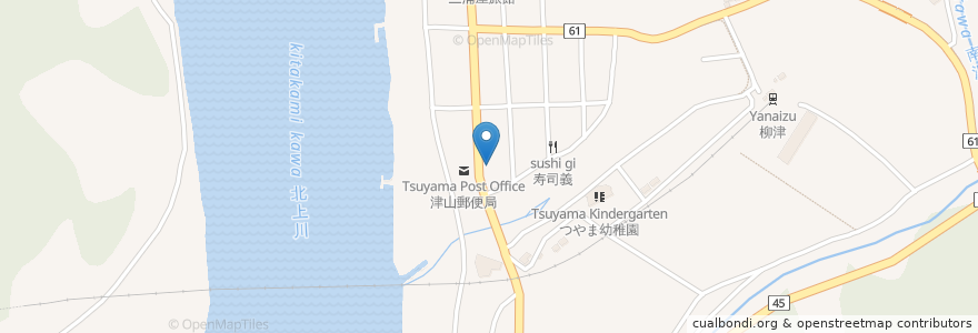 Mapa de ubicacion de 柳津駐在所 en Japón, Prefectura De Miyagi, 登米市.