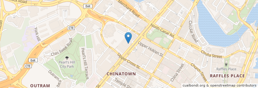 Mapa de ubicacion de Chinatown Post Office en Singapura, Central.