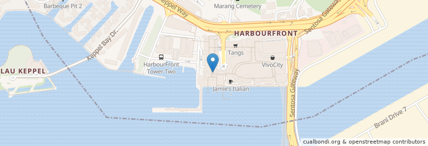 Mapa de ubicacion de Harbourfront Centre Post Office en Singapour, Central.