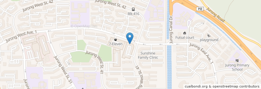 Mapa de ubicacion de Jurong West Post Office en Singapura, Southwest.