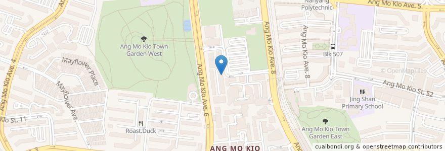 Mapa de ubicacion de Ang Mo Kio Central Post Office en Singapore, Central.