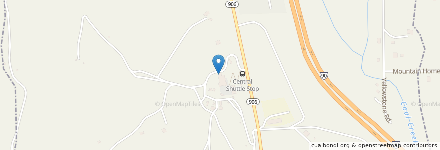 Mapa de ubicacion de Timberhouse Cafe en 미국, 워싱턴, Kittitas County, Snoqualmie Pass.