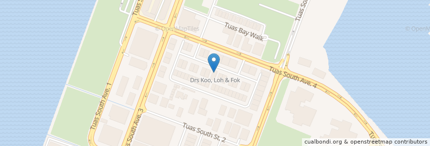 Mapa de ubicacion de Drs Koo, Loh & Fok en سنغافورة, Southwest.