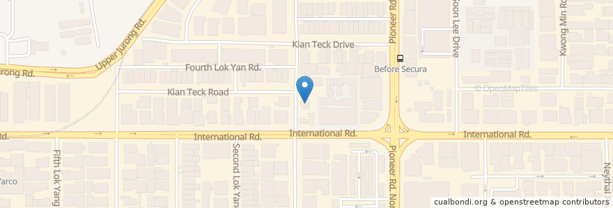 Mapa de ubicacion de Kian Teck Eating House en Singapore, Southwest.