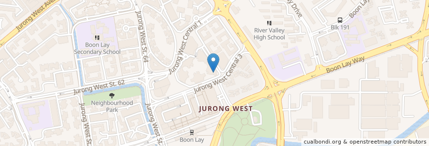 Mapa de ubicacion de Healthway Clinic en シンガポール, Southwest.