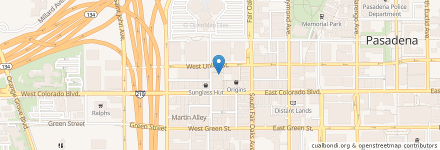 Mapa de ubicacion de Sushi Roku en United States, California, Los Angeles County, Pasadena.