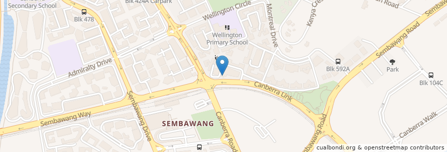 Mapa de ubicacion de Food court en Сингапур, Northwest.
