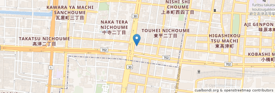 Mapa de ubicacion de 栄華亭 en 日本, 大阪府, 大阪市, 天王寺区, 中央区.