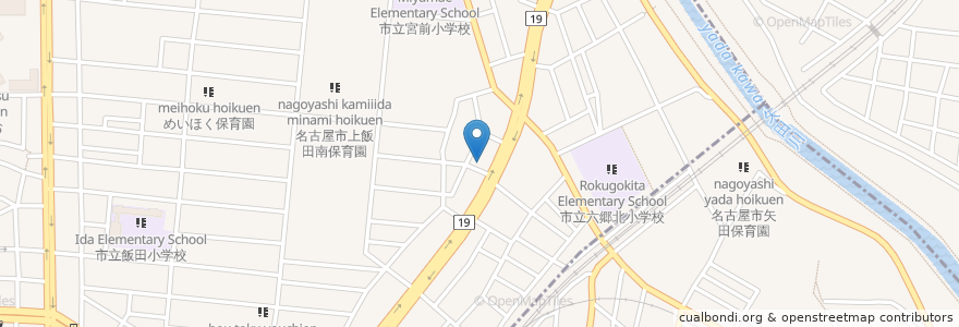 Mapa de ubicacion de Kygnus en 日本, 愛知県, 名古屋市, 北区.