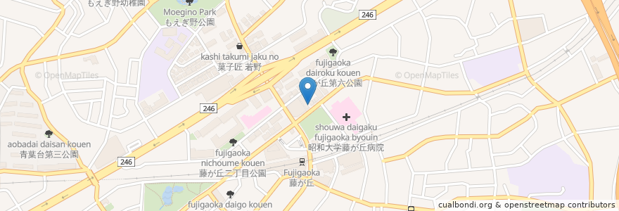 Mapa de ubicacion de スマイル薬局 en Япония, Канагава, Йокогама, Аоба.