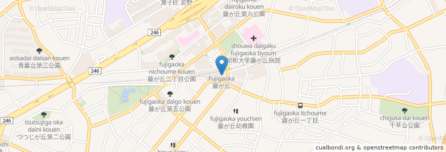 Mapa de ubicacion de サンマルク en اليابان, كاناغاوا, 横浜市, 青葉区.