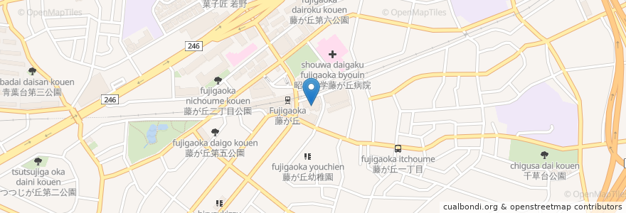 Mapa de ubicacion de ウエルシア en 日本, 神奈川縣, 横滨市, 青葉区.