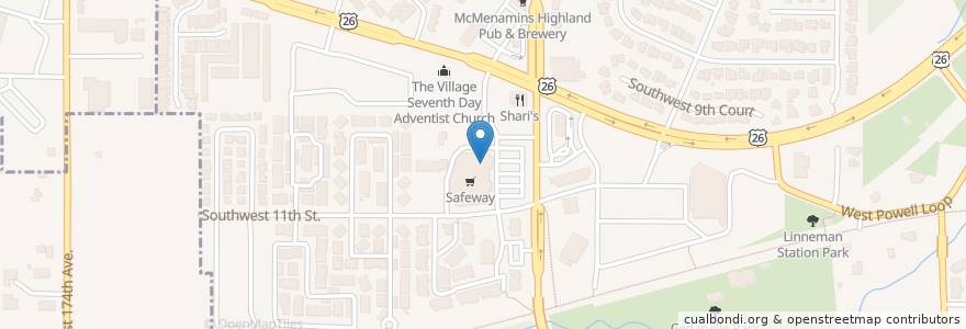 Mapa de ubicacion de Starbucks en 미국, 오리건, Multnomah County, Gresham.