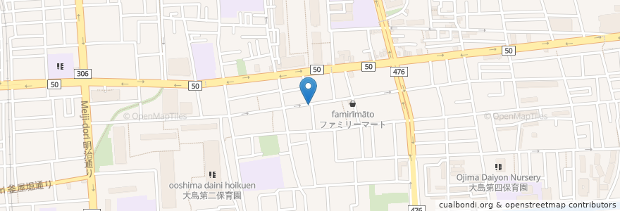 Mapa de ubicacion de 拉麺５５１０ en Japonya, 東京都, 江東区.