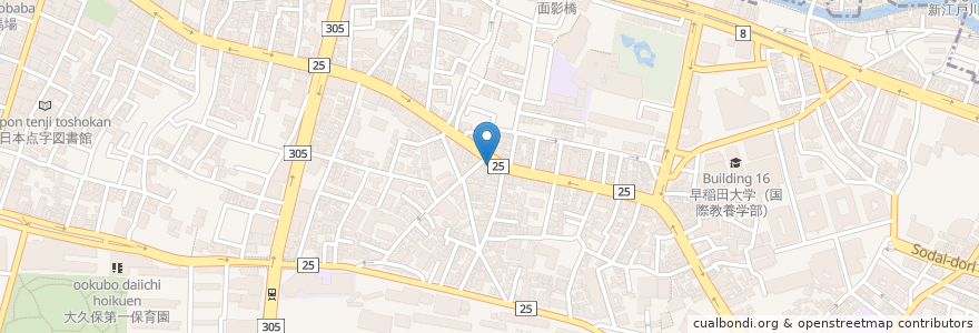Mapa de ubicacion de 라멘 야마구치 en 일본, 도쿄도, 신주쿠.