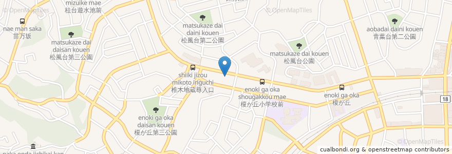 Mapa de ubicacion de 古山獣医科 en Japon, Préfecture De Kanagawa, 横浜市, 青葉区.