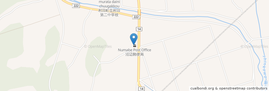 Mapa de ubicacion de 沼辺郵便局 en Japonya, 宮城県, 柴田郡, 村田町.