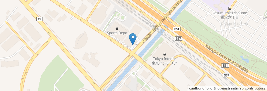 Mapa de ubicacion de 屋内・屋上駐車場 en Giappone, Prefettura Di Chiba, 習志野市.