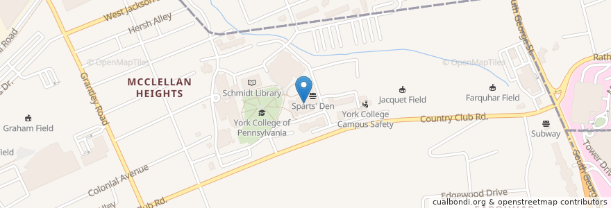 Mapa de ubicacion de Johnson Dining Hall en Vereinigte Staaten Von Amerika, Pennsylvania, Spring Garden Township.