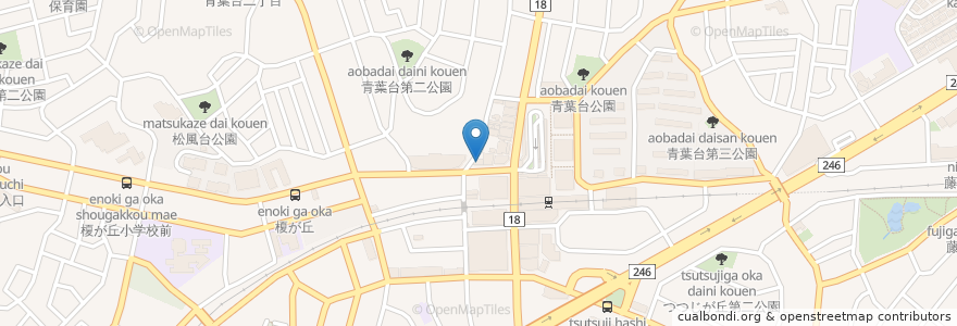 Mapa de ubicacion de 大和証券 en 일본, 가나가와현, 요코하마시, 青葉区.