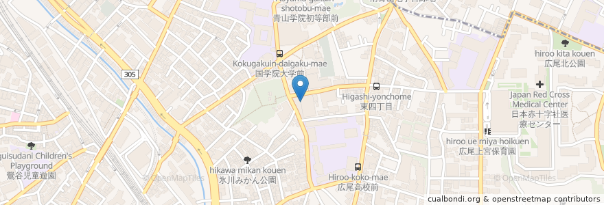 Mapa de ubicacion de 喫煙所 en 日本, 東京都, 渋谷区.