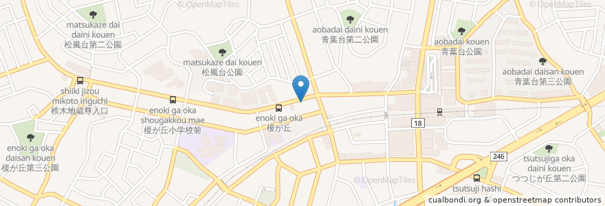 Mapa de ubicacion de シルバーフォックス en Japan, Präfektur Kanagawa, Yokohama, 青葉区.