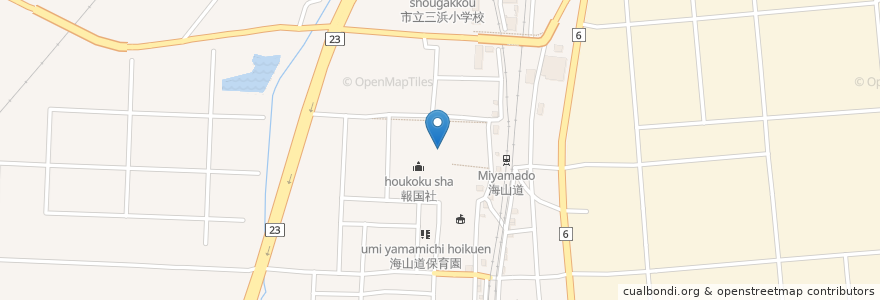 Mapa de ubicacion de 助四郎稲荷神社 en Japão, 三重県, 四日市市.