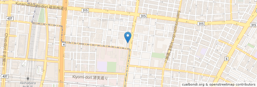 Mapa de ubicacion de Udon & Soba en اليابان, 東京都, 台東区.