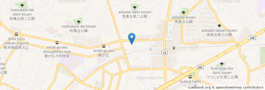 Mapa de ubicacion de 富川歯科医院 en Japonya, 神奈川県, 横浜市, 青葉区.