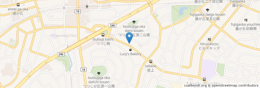 Mapa de ubicacion de 谷本歯科医院 en Japonya, 神奈川県, 横浜市, 青葉区.
