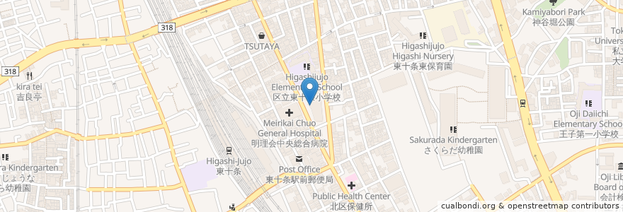 Mapa de ubicacion de さくら薬局 en 日本, 東京都, 北区.