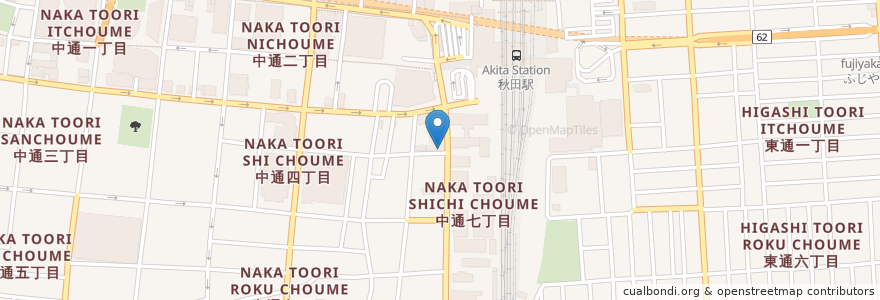 Mapa de ubicacion de 美味の店　町家 en اليابان, أكيتا, 秋田市.