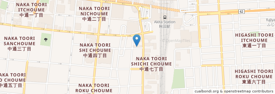 Mapa de ubicacion de トリス軒 en 日本, 秋田県, 秋田市.