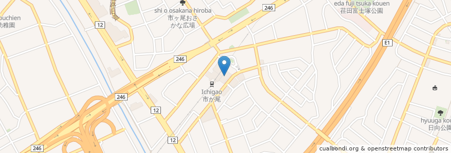 Mapa de ubicacion de ドトールコーヒーショップ en 日本, 神奈川縣, 横滨市, 青葉区.