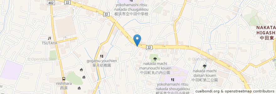 Mapa de ubicacion de 麺屋　めんりゅう en 日本, 神奈川県, 横浜市, 泉区.