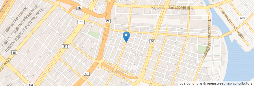 Mapa de ubicacion de お弁当（400円） en Jepun, 東京都, 中央区.