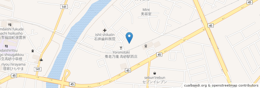 Mapa de ubicacion de 仙台接骨医療専門学校 en Japan, Miyagi Prefecture, Sendai, Miyagino Ward.