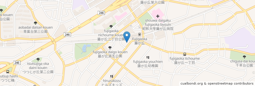 Mapa de ubicacion de 藤が丘耳鼻咽喉科 en 日本, 神奈川縣, 横滨市, 青葉区.