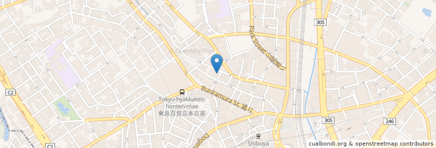 Mapa de ubicacion de 風風亭 en اليابان, 東京都, 渋谷区.
