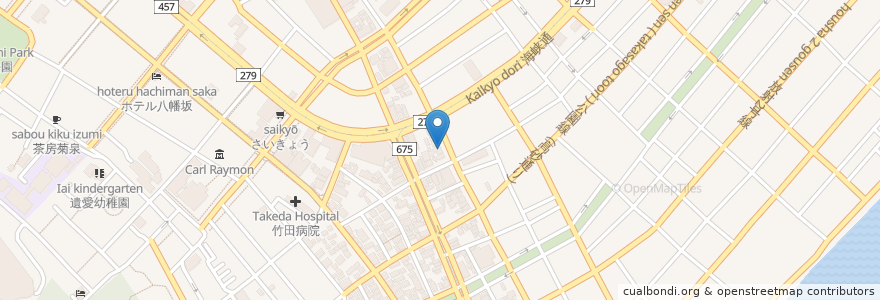 Mapa de ubicacion de ラッキーピエロ十字街銀座店 en Giappone, Prefettura Di Hokkaidō, Sottoprefettura Di Oshima, 函館市.