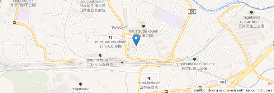 Mapa de ubicacion de さくら歯科 en Japan, Präfektur Kanagawa, Yokohama, 緑区.