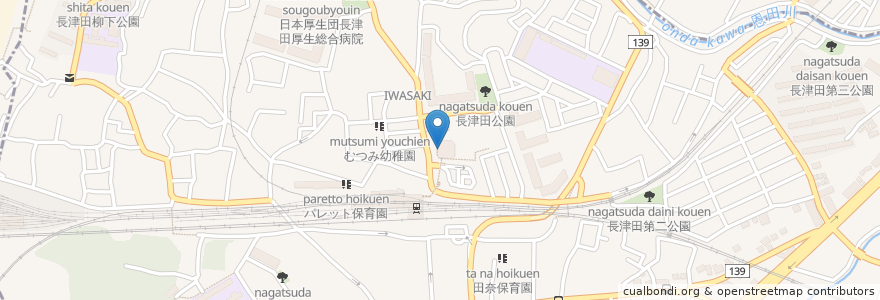 Mapa de ubicacion de 花むら[そば] en Japan, Präfektur Kanagawa, Yokohama, 緑区.