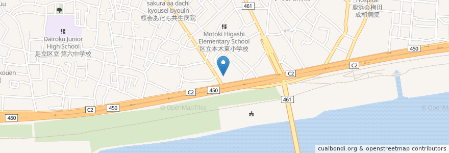 Mapa de ubicacion de いずみ記念病院 en 日本, 東京都, 足立区.