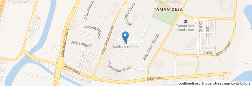 Mapa de ubicacion de Tadika Sempurna en Malezya, Selangor, Kuala Lumpur.